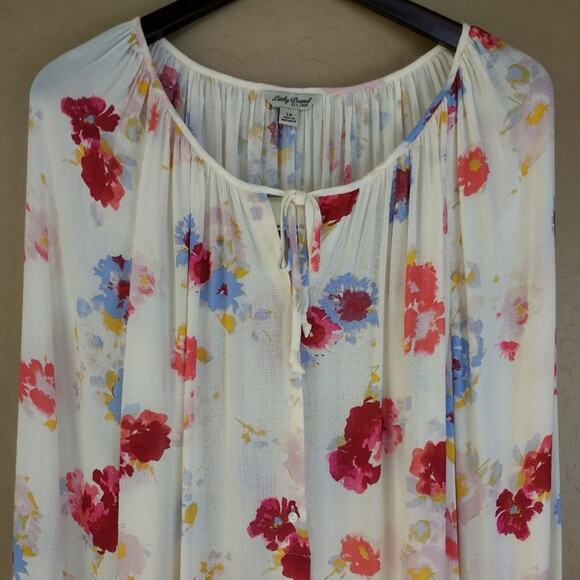 Lucky Brand Floral Peasant Blouse - Picture 3 of 8